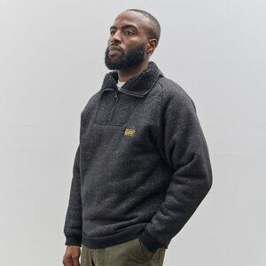 Kapital Boa Fleece Zip Alpine Pullover in Black Size Medium NWT